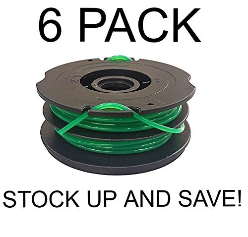 YourStoreFront 6 Pack Dual Line Trimmer Spool for Black & Decker DF-080-BKP