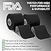 REFUN Kinesiology Tape Precut (4 Rolls Pack), Elastic Therapeutic Sports Tape for Knee Shoulder and Elbow, Pain Relief, Waterproof, Latex Free, 2