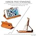 SHIELDON Genuine Wallet iPhone 6s Leather Case [Card Slot] [Flip] [Kickstand] Magnetic Closure Cover [Slim Fit] Carry-All Case Compatible with iPhone 6/6S - Brown