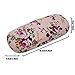 ZZ Sanity Flower Fabric Covered Clam Shell Style Eyeglass Case Spectacles Box （Pink2）