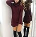 E-Papaya Womens sexy scoop neck Long Sleeve Casual Loose Knitted Sweater Dress