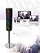 Sharper Image SBT1014BK Sound-Responsive Bluetooth Tower Speaker with Animated LED Lights (Black)