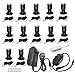 Xking 12Pcs/Set Dimmable LED1.5W 12VDC Mini Spotlight Jewelry Showcase Display Lighting Fixture Black Shell Surface Mount with Online PWM Dimmer(Warm White 3000K)