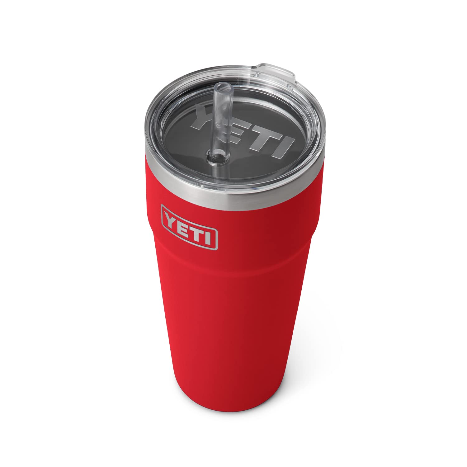 YETI Rambler 26 Oz Straw Cup Rescue Red