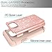 LeYi Galaxy S7 Active Case with 2 Pack Tempered Glass Screen Protector, Glitter Girls Women Dual Layer Heavy Duty Protective Phone Case for Samsung S7 Active SM-G891A TP Rose Gold (Not Fit Galaxy S7)
