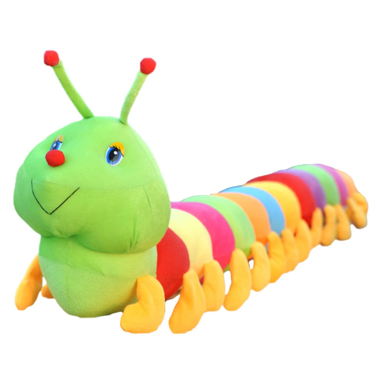 SAFIGLE Colorful Stuffed Caterpillar Toy：Adorable Plush Doll for Kids Soft Wear-Resistant Caterpillar Decor for Bedroom and Sofa Perfect for Home Decoration