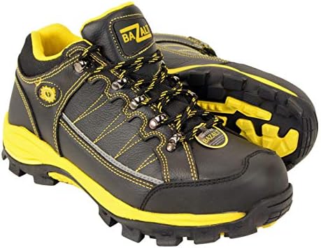 BazaltMBM9121ST Men's Black and Yellow Water and Frost Proof Leather Outdoor Shoes with Composite-Toe - 10