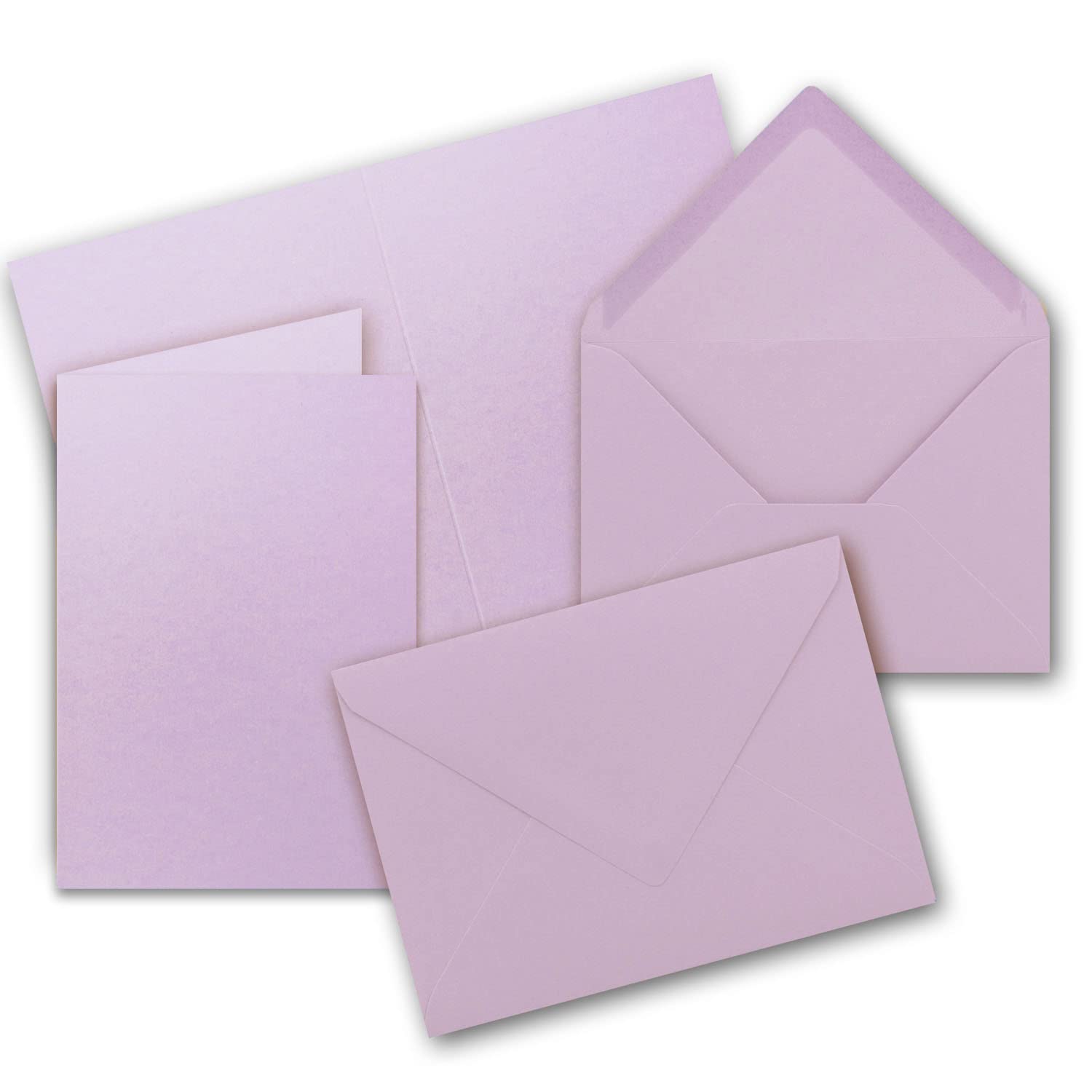 Folding cards A6 - C6 Gummed Edges without Box 10 Karten-Sets purple