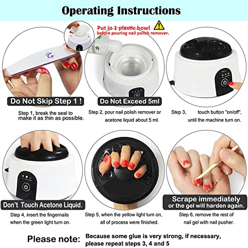 Upgraded Steam Nail Polish Remover Machine, Gel Nail Steamer with Color