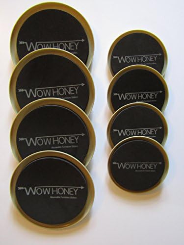 Furnitures Sliders Large Round for Carpet,Patio 8 Pack. Wow Honey Moving Furniture With Ease,on Most Surfaces