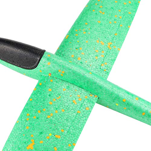 Weoxpr 5 Pack 18.3inch Multicolor Airplane Toy, Jumbo Manual Throwing Foam Plane, Large Glider Planes, Fun Airplane Model, Flying Aircraft for Outdoor Sport Game, Birthday Party Favors, Carnival Prize - Thumbnail 3