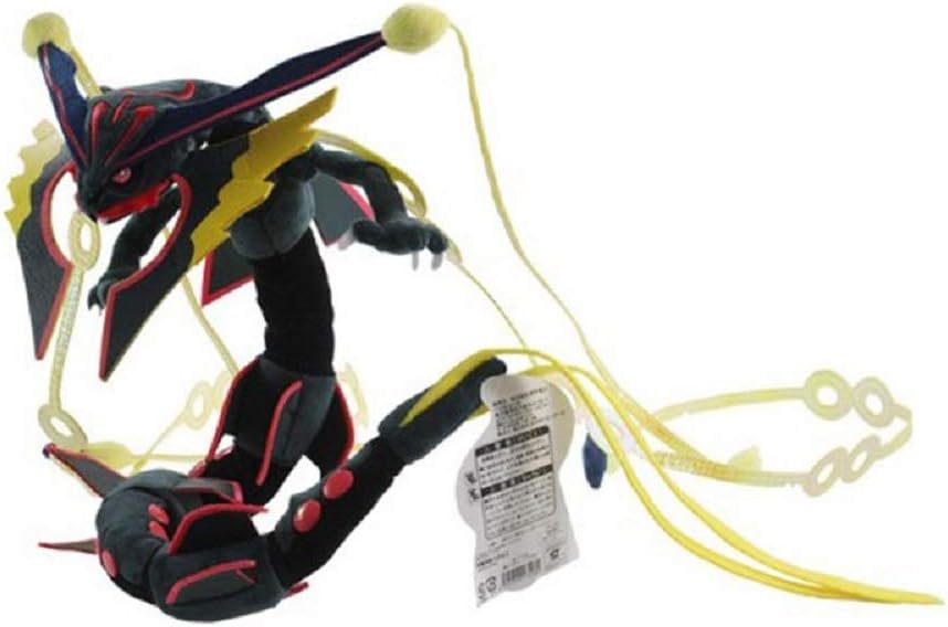 Rayquaza Dragon Plush Center XY Soft Toy Stuffed Anime Collectible Dolls 31" (Black X)