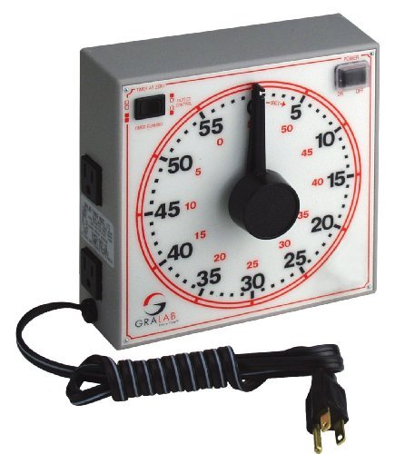 GraLab Model 171 60 Minute General Purpose Timer, 7-1/2 Length x 7-1/2 Width x 2-1/2 Height, +/-0.015% Accuracy by GraLab
