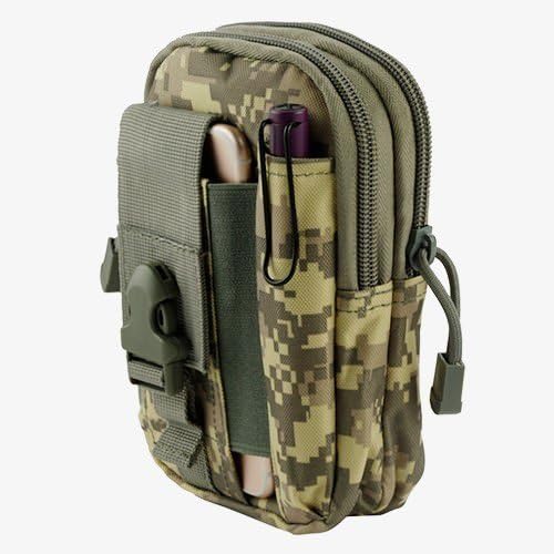 Sports Activity Belt Loop Waist Pack EDC Tactical MOLLE Pouch Bag Phone Case Cover For Huawei Mate 10 / Huawei Mate 10 Pro / Huawei Mate 10 Lite (ACU Camo P10)