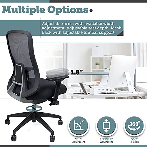 Lagos Home Office Chair Ergonomic Adjustable Lumbar Support