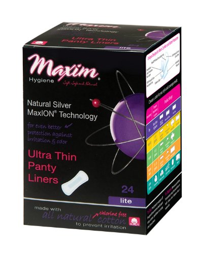 Maxim Hygiene Products Maxion Natural Ultra Thin Pantiliner, Light, 24 Count