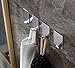 LingStar 3M Hooks for Towel and Robe, Brushed Stainless Steel, 3M Self Adhesive Wall Hooks 4-pieces