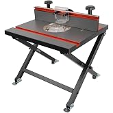 O&rsquo;SKOOL Foldable Benchtop Trim Router Table with Adjustable Stand | Portable Benchtop Routing With Fold-Flat Storage And Pre-Drilled Fit For Select Trim Routers, RTS10