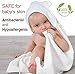 Organic Bamboo Hooded Baby Towel and Washcloth Set | Extra Large Toddler Towel | Soft and Thick Bamboo Baby Bath Towels with Hood for Newborn Girls and Boys 500 GSM | White Baby Towels with Bear Ears