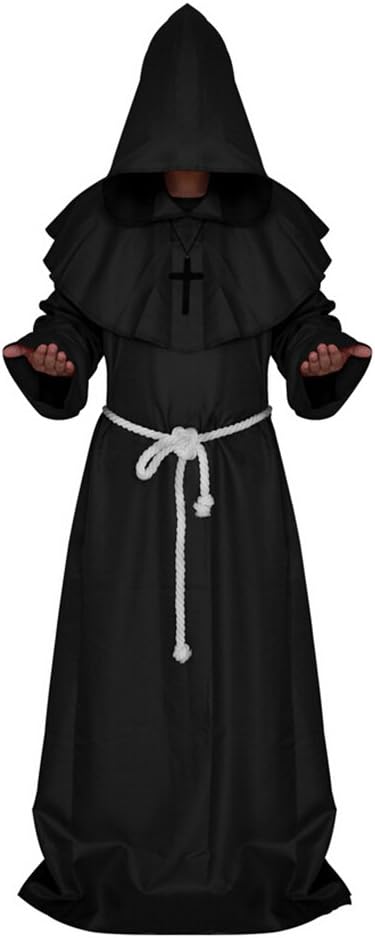 Medieval Monk Robe Priest Robe Halloween Cosplay Costume Cloak