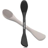 Face Mask Brush Applicator, Mask Brushes For Facials Cleansing &amp; Exfoliating, Facial Clay Mask Applicator Tool Silicone Mask Spatula Cream Skincare For Apply Cream, Lotion, Mud, Clay (Black+Starlight)