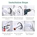 ROSENICE Grab Bar - 12-inch Shower Handle Bathroom Balance Bar - Safety Luminous Circles- Handicap, Elderly, Injury, Non-slip, Senior Assist Bath Handle