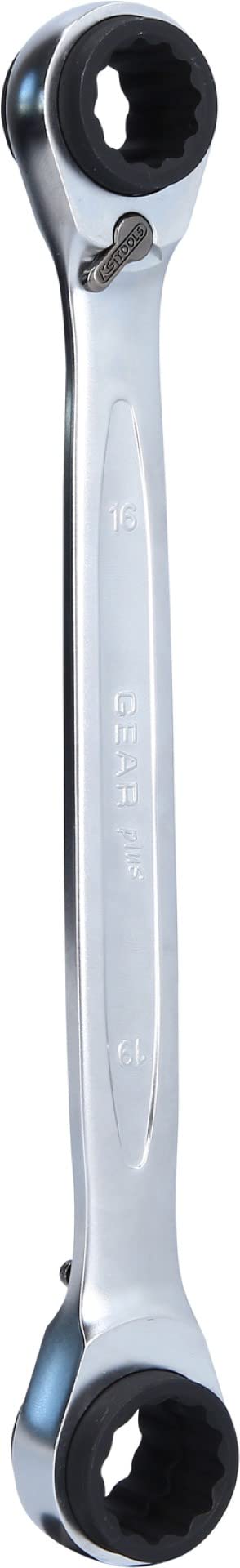 KS Tools 503.4546 Gear+ 4-in-1 Ratchet Spanner 16x19mm+ 17x18mm