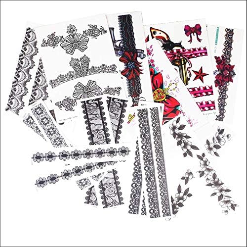Ruofengpuzi Autocollant De Tatouage Dentelle Bras Bras De