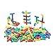 ECR4Kids Totally Tubular Pipes & Spout STEAM Manipulatives Building Block Set, Interlocking Educational Sensory Learning Toys for Children with Storage Container (160-Piece Set)
