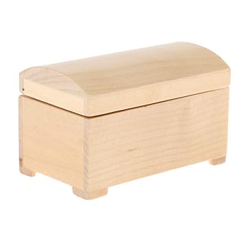 Amazon Com Miniature Unpainted Wood Color Storage Box Jewelry Box