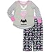 DC Comics Super Hero Girls Mink Fleece Pants and Poly Top Pajamas, Grey, 7/8