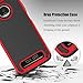 Elegant Choise Moto Z3 Case, Moto Z3 Play Case, Hybrid Dual Layer Shock Absorbing Anti-Scratch Rugged Bumper Armor Defender Protective Case for Motorola Moto Z Play 3nd Gen 2018 (Red)