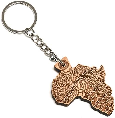 SwaggWood Map Of Africa Wood Keychain