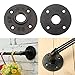 KINGSO 10 Pack 3/4'' Black Malleable Iron Floor Flange Pipe Fittings, Perfect for Industrial Pipe Furniture and DIY Decor (3/4“) (3/4'' Flange)