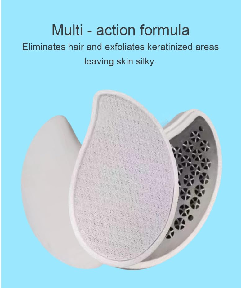 Professional Crystal Hair Remover - Nano Glass Epilator & Exfoliator 2-in-1 Glass Nano-Crystallization Hair Eraser (Prevents Razor Bumps) + Foot Exfoliator with Debris Cup, Reusable Unisex Gift