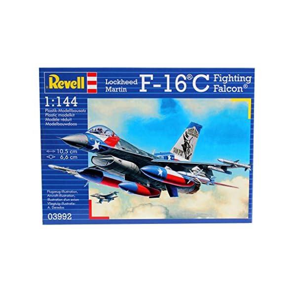 Revell Modellbausatz Flugzeug 1:144 - Lockheed Martin F-16C Fighting Falcon im Maßstab 1:144, Level 4, originalgetreue… – Bild 3