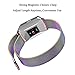 Maledan Metal Bands Compatible with Fitbit Ionic, Stainless Steel Milanese Loop Replacement Accessories Bracelet Strap with Magnet Closure for Fitbit Ionic Smart Watch, Colorful, Small