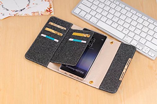 image for Samsung Galaxy Note 8 Case, DMaos Bling Glitter Women PU Leather Walle