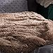 Bedsure Plush Faux Fur Reversible Fleece Twin Bed Blanket - Super Soft Lightweight Blanket for Adults (60 x 80 inches, Camel)