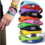 Unisex Sports Digital Silicone Rubber Jelly Anion Bracelet Wrist Watch New