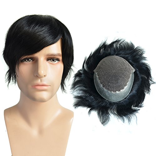 Airao toupee swiss lace and pu for men free tangle huma…