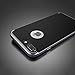 iPhone 7 Plus Case, Mothca TPU Soft Bumper + PC Hard Frame 2 in 1 Case Carbon Fiber Pattern Finish and Plating Edges Double Protection Shock Proof and Impact Resistance Anti-slip Shell Cover (Gray)