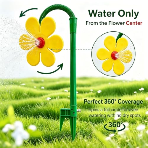 High Pressure Sprinkler Nozzle Nozzle | Adjustable Spray Accessory Hand Resistant | High Pressure Nozzle for Garden Hose | (Orange)