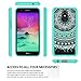 LG K20 Plus Case,LG K20V K20 V Case,LG VS501 / Harmony/ K10 2017/ Grace LTE Case Clear,AnoKe Mandala Thin Slim Protective Cell Phone Cases Cover with Screen Protector for Girls Women Kids Men CH Mint