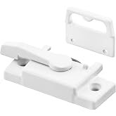 Prime-Line F 2767 Sash Lock with Face-Mount Keeper, 2-1/4 in. Hole Center Spacing, for Vertical Sliding Windows, Diecast Zinc, White (Single Pack)