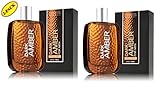x2 Bath and Body Works Dark Amber for Men 3.4 Ounce Eau De Toileete Cologne Spray Duo New In Box