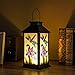 ExcMark Outdoor Solar Hanging Lantern Lights LED Decorative Lamp for Garden Patio Courtyard Lawn and Table (Butterfly)