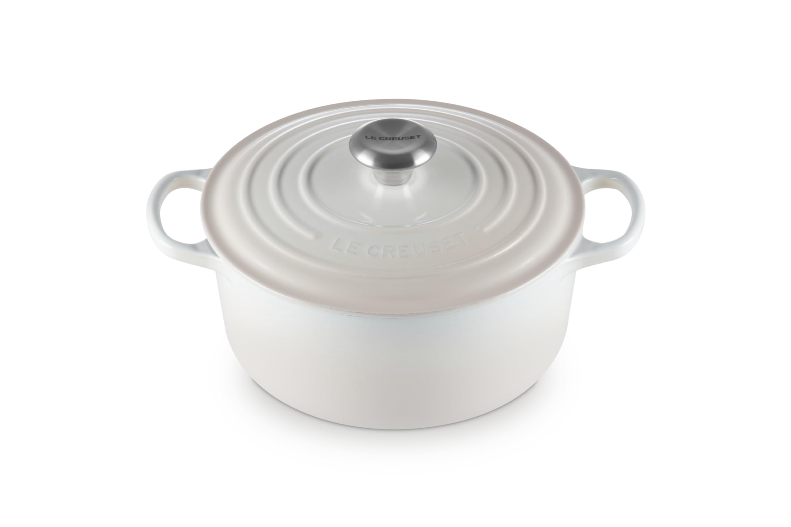 Le Creuset Signature cocotte en fonte avec couvercle, Ø 24 cm, ronde, convient à tous les types de feux et à l'induction, volume : 4,2 l, 4,3 kg