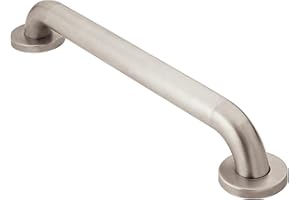 Moen R8918P Home Care 18-Inch Concealed Screw Bath Safety Bathroom Grab Bar, Peened