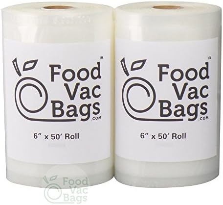 2 FoodVacBags 6" X 50' Rolls 4 mil Vacuum Sealer Bags! Food Saver & $$ Saver!!